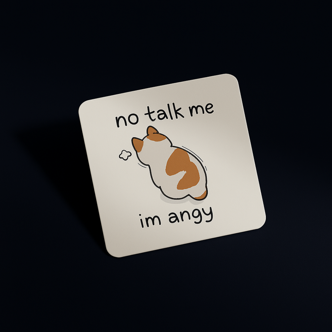 No talk me Im angry sticker